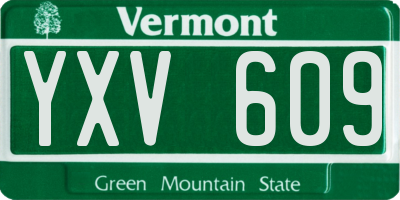 VT license plate YXV609