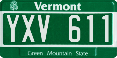 VT license plate YXV611