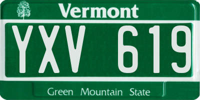 VT license plate YXV619