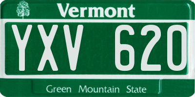 VT license plate YXV620