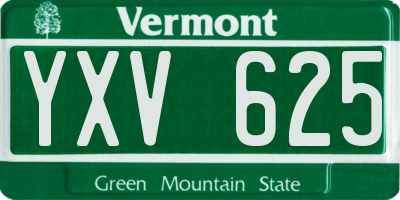 VT license plate YXV625