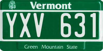 VT license plate YXV631