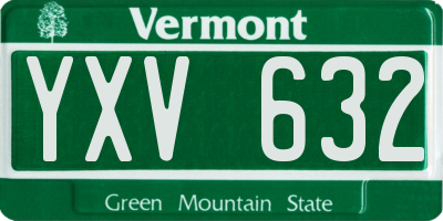 VT license plate YXV632