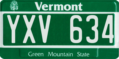 VT license plate YXV634
