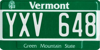 VT license plate YXV648