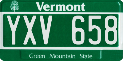 VT license plate YXV658