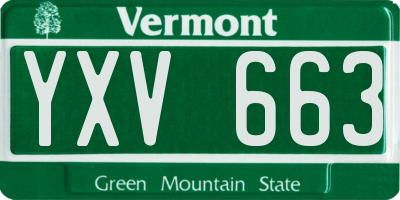 VT license plate YXV663