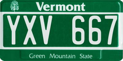 VT license plate YXV667