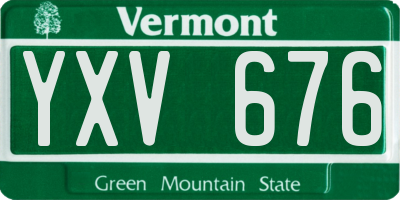 VT license plate YXV676
