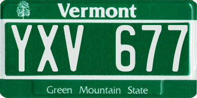 VT license plate YXV677