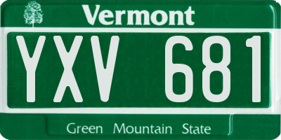 VT license plate YXV681