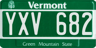 VT license plate YXV682