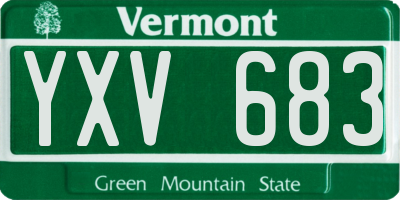 VT license plate YXV683