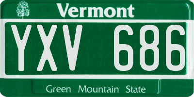 VT license plate YXV686