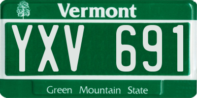 VT license plate YXV691