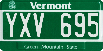 VT license plate YXV695