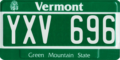 VT license plate YXV696