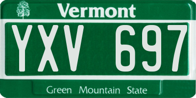 VT license plate YXV697
