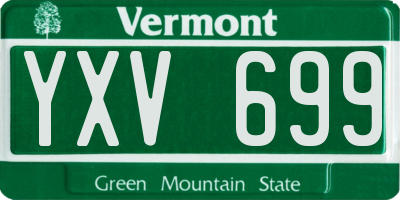 VT license plate YXV699