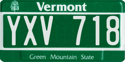 VT license plate YXV718