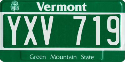 VT license plate YXV719