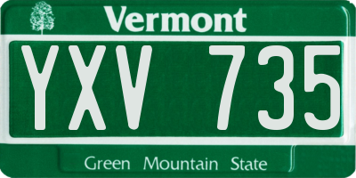 VT license plate YXV735