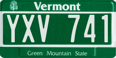 VT license plate YXV741