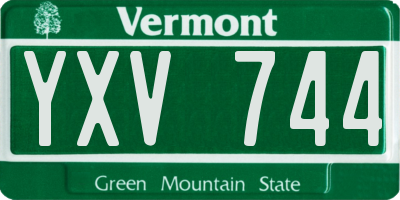 VT license plate YXV744