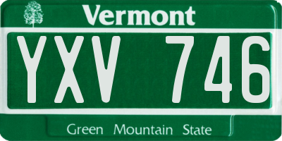 VT license plate YXV746