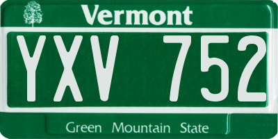 VT license plate YXV752