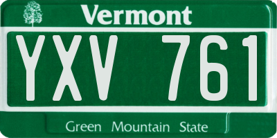 VT license plate YXV761