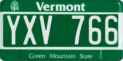 VT license plate YXV766