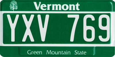 VT license plate YXV769