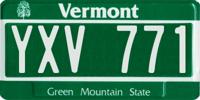 VT license plate YXV771