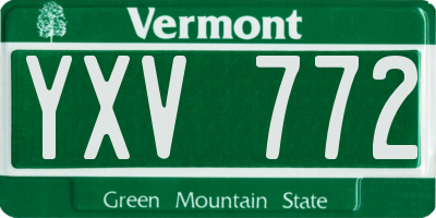 VT license plate YXV772