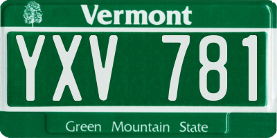 VT license plate YXV781