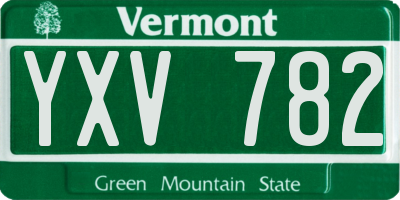 VT license plate YXV782