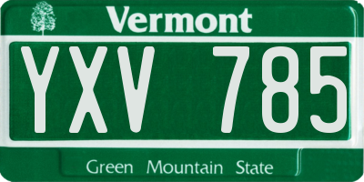 VT license plate YXV785