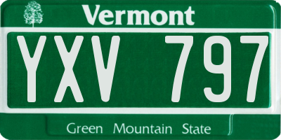VT license plate YXV797