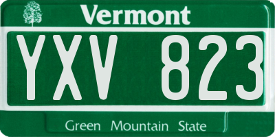 VT license plate YXV823