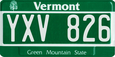 VT license plate YXV826