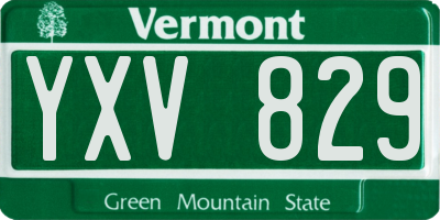 VT license plate YXV829