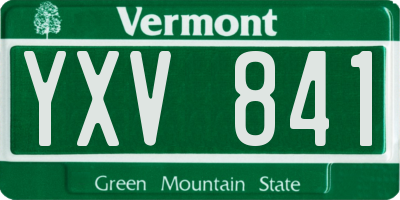 VT license plate YXV841
