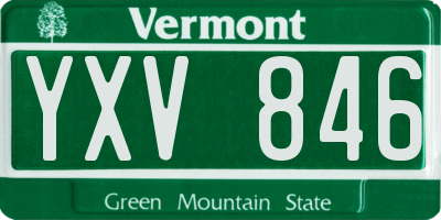 VT license plate YXV846