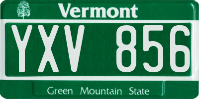 VT license plate YXV856