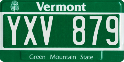 VT license plate YXV879