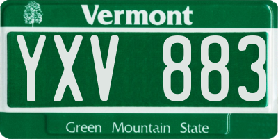 VT license plate YXV883