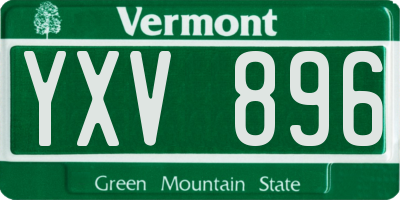 VT license plate YXV896