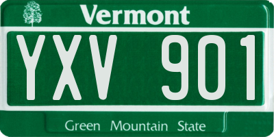 VT license plate YXV901