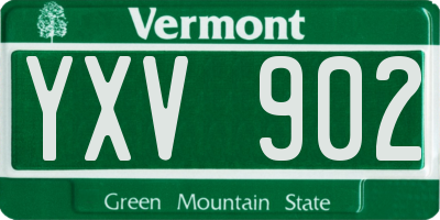 VT license plate YXV902